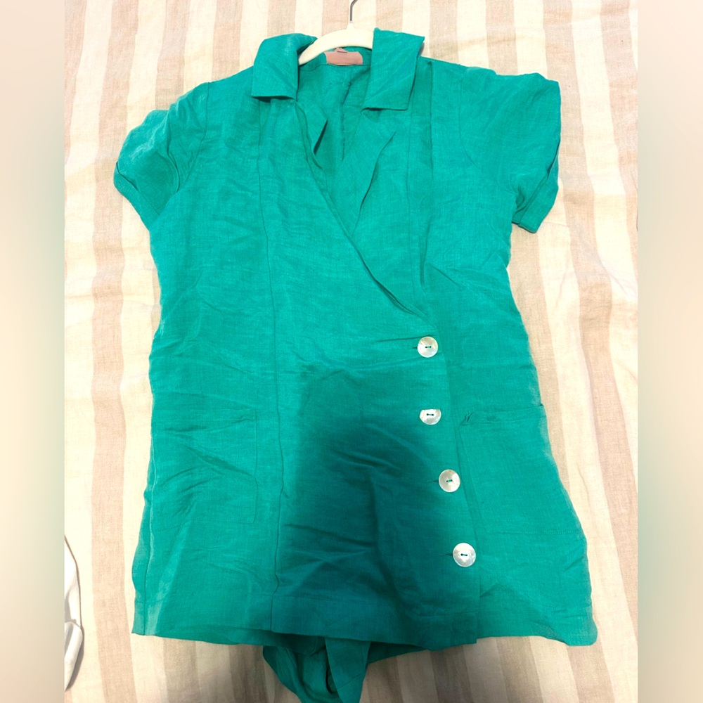 Show me your mumu teal blazer romper
